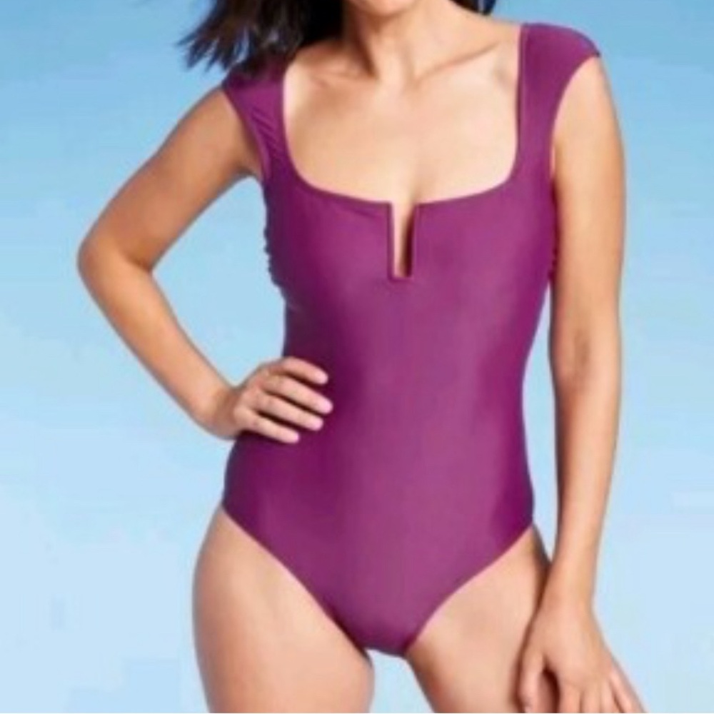 Shade & Shore Purple One Piece Swimsuit